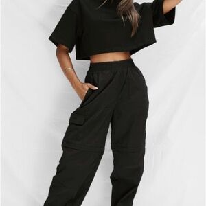 ATG ALL Things Golden Unisex Black Zip Off Cargo Pants